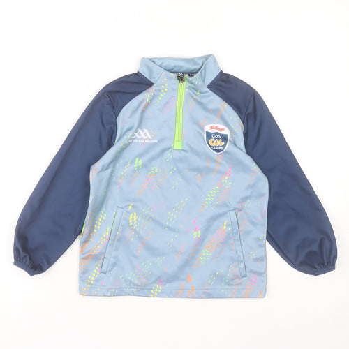 MCSport Boys Blue 7-8 Years Track Jacket Cúl Camps 1/4 Zip Lightweight Activewear