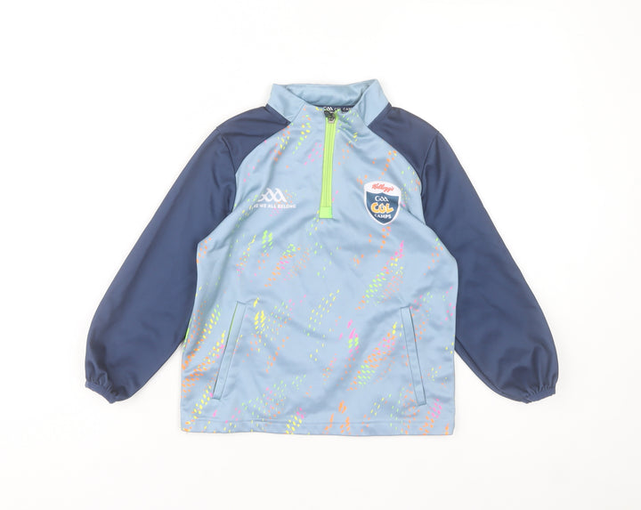 MCSport Boys Blue 7-8 Years Track Jacket Cúl Camps 1/4 Zip Lightweight Activewear