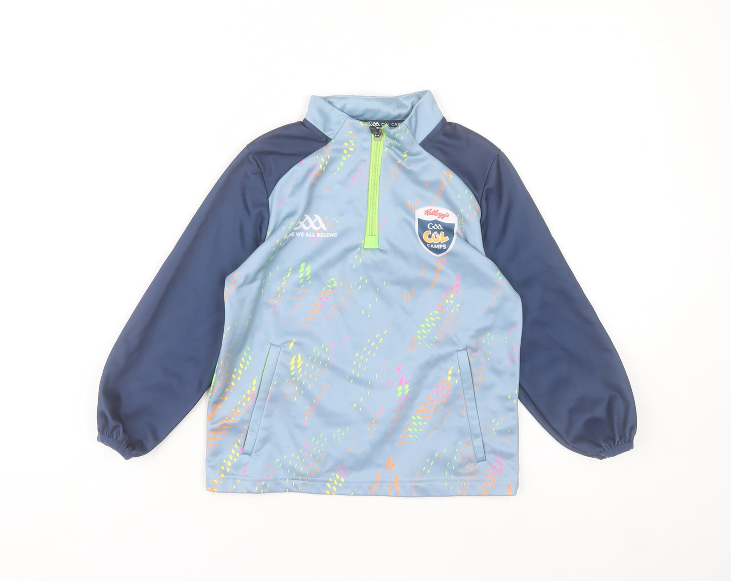 MCSport Boys Blue 7-8 Years Track Jacket Cúl Camps 1/4 Zip Lightweight Activewear