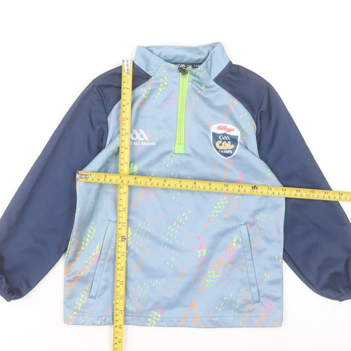 MCSport Boys Blue 7-8 Years Track Jacket Cúl Camps 1/4 Zip Lightweight Activewear