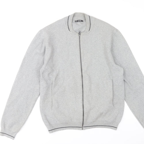 Dunnes Stores Men’s Grey Cotton Full Zip Jumper XL