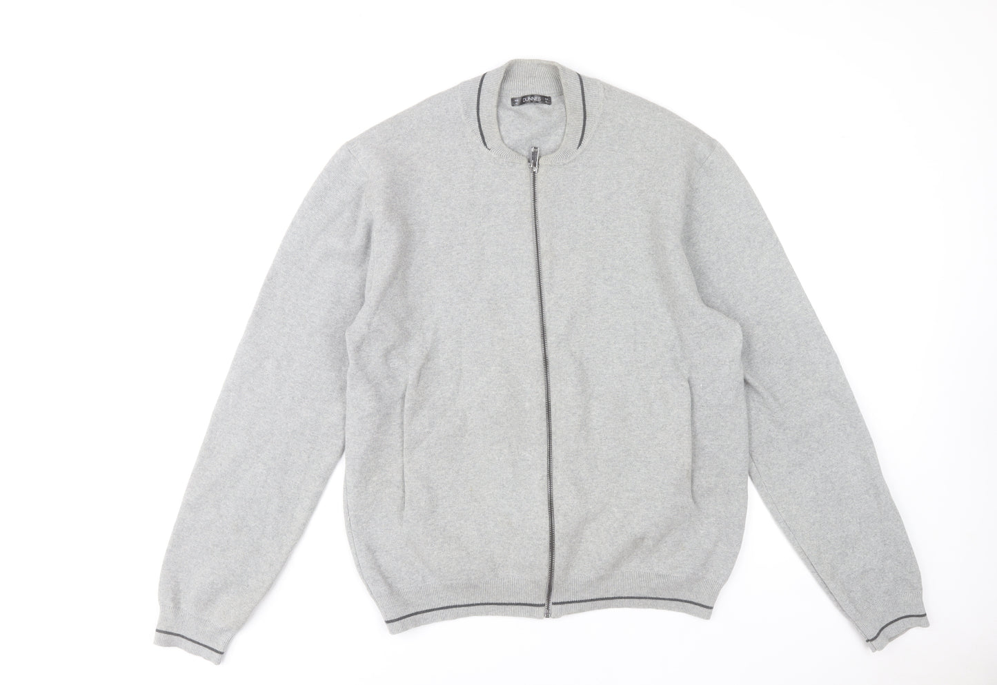 Dunnes Stores Men’s Grey Cotton Full Zip Jumper XL