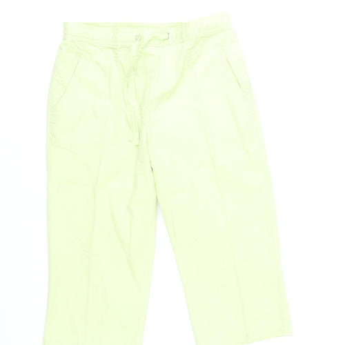 Marks and Spencer Women’s Green Cotton Capri Trousers Size 12
