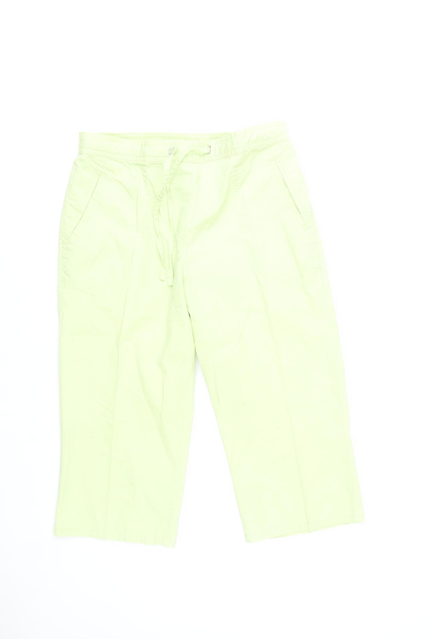Marks and Spencer Women’s Green Cotton Capri Trousers Size 12