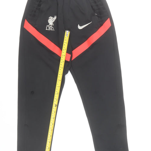 Nike Boys Black Liverpool FC Football Joggers Size 16 Years Polyester