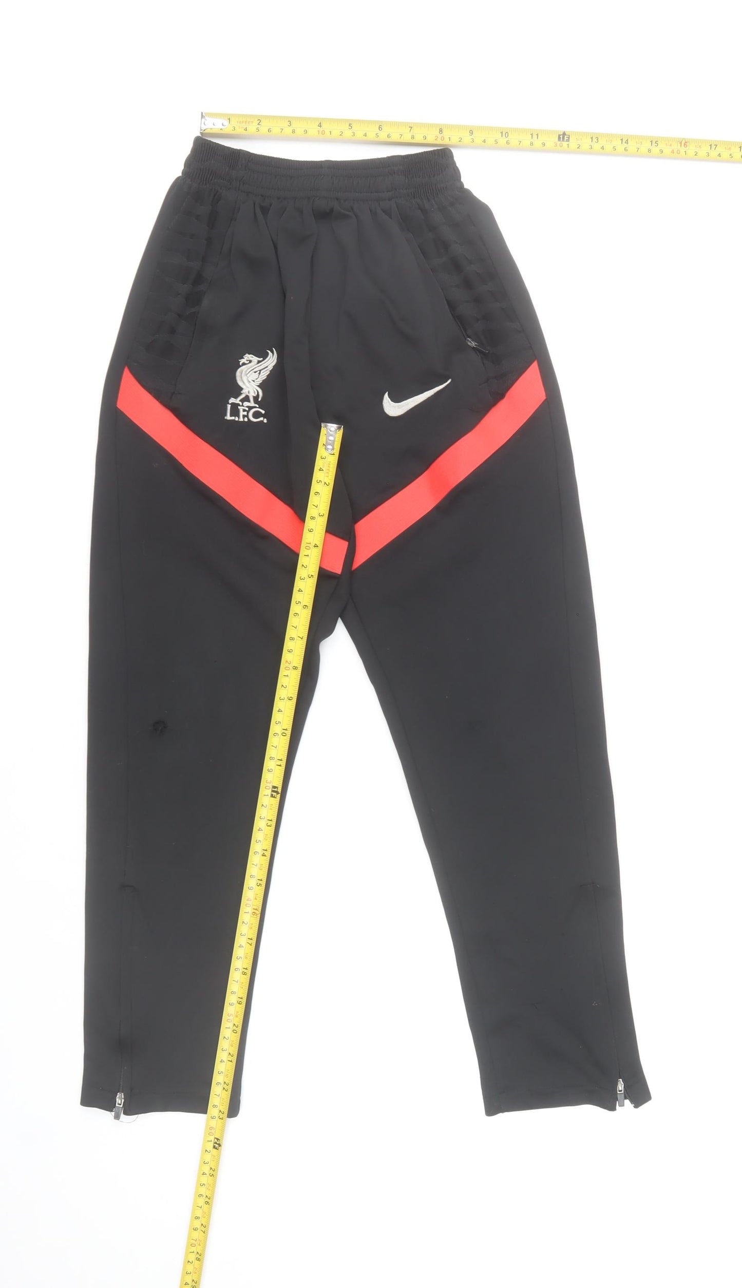 Nike Boys Black Liverpool FC Football Joggers Size 16 Years Polyester