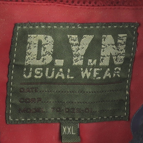 D.Y.N Men's Red 2XL Waterproof Rain Jacket Outdoor Coat