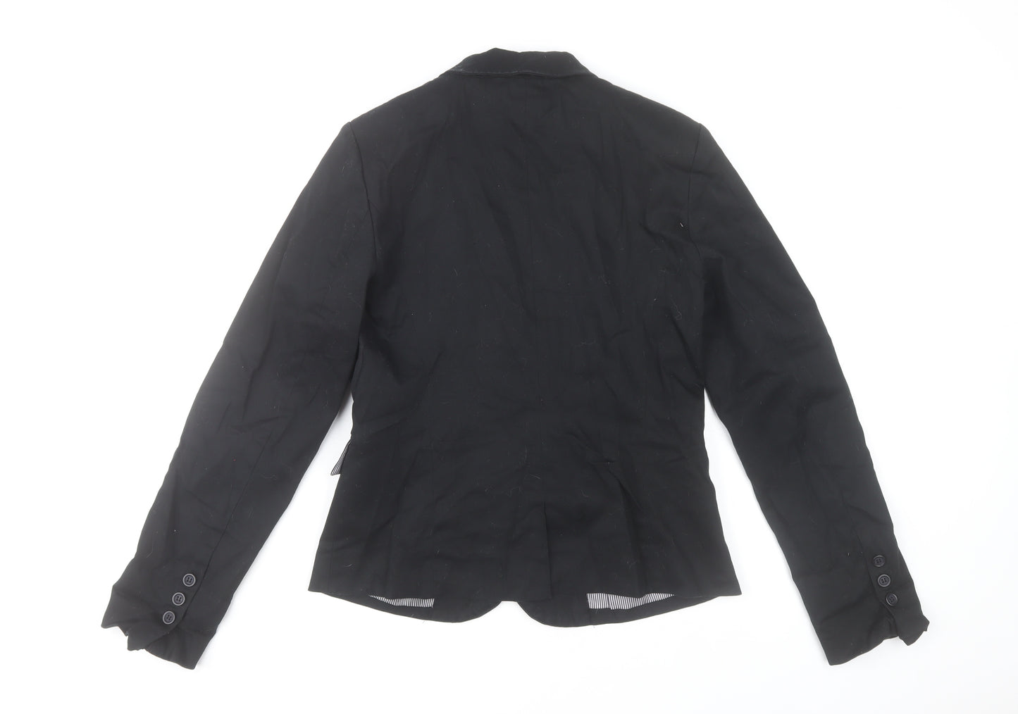 Vila Women's Black Single-Breasted Blazer Jacket Size M
