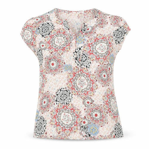 s.Oliver Women's Multicoloured Size 12 Bohemian Paisley Viscose Tunic Blouse