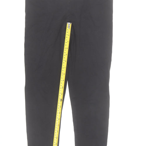 Just Hype Black Cotton Stretch Leggings Women Size 12 Ankle High Rise