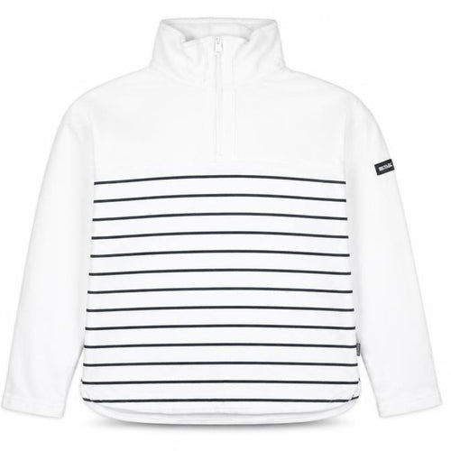 Regatta Women's White Striped 1/4 Zip Pullover Sweatshirt UK 12