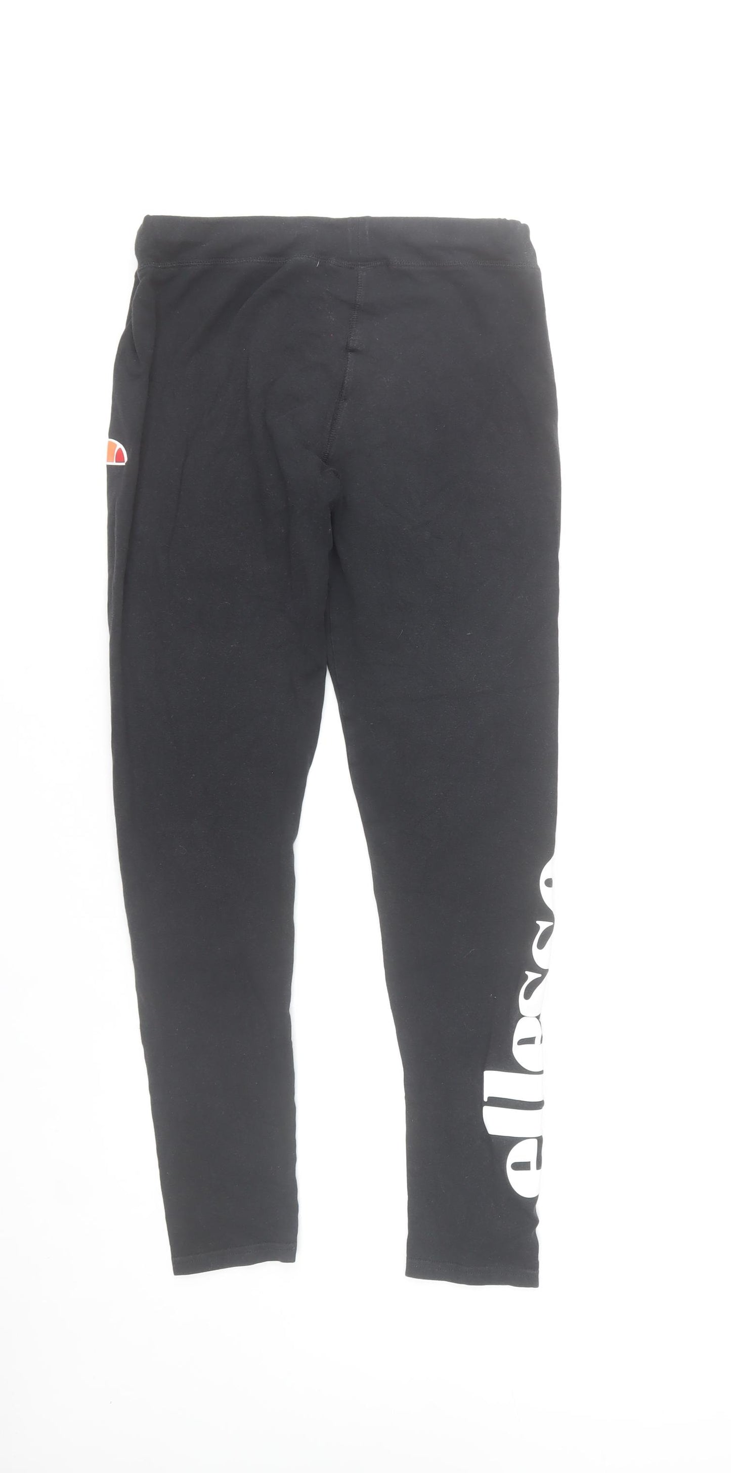 Ellesse Womens Black UK 12 Ankle Leggings Cotton Blend Athleisure