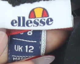 Ellesse Womens Black UK 12 Ankle Leggings Cotton Blend Athleisure