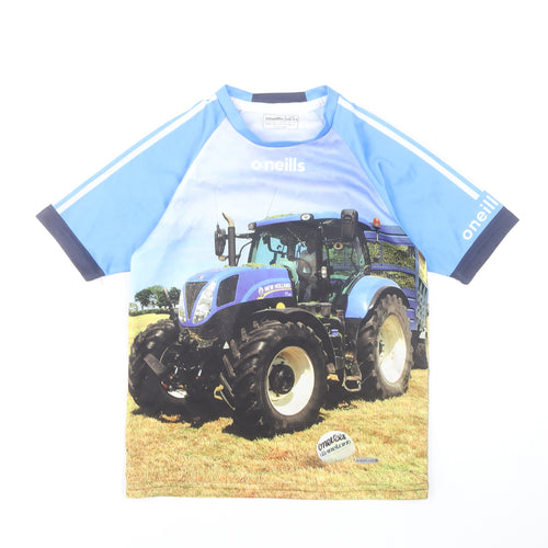 O'Neills Boys Blue Tractor Graphic Jersey T-Shirt 10-11 Years