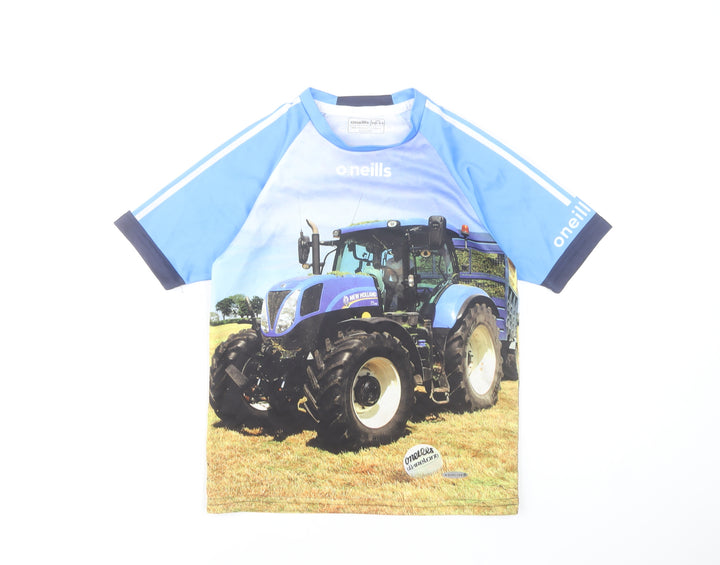 O'Neills Boys Blue Tractor Graphic Jersey T-Shirt 10-11 Years