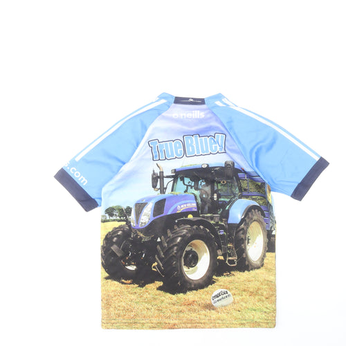 O'Neills Boys Blue Tractor Graphic Jersey T-Shirt 10-11 Years