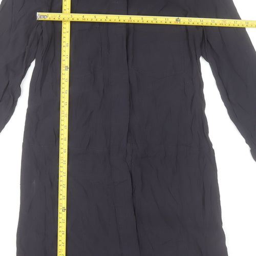 H&M Women’s Blue Long Sleeve Shirt Dress Size 10 Viscose