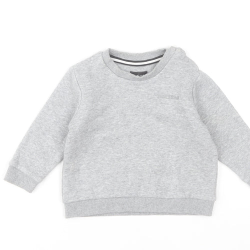 Firetrap Unisex Baby Grey 18-24 Months Long Sleeve Pullover Sweatshirt