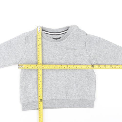 Firetrap Unisex Baby Grey 18-24 Months Long Sleeve Pullover Sweatshirt