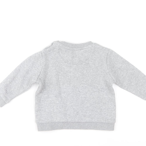 Firetrap Unisex Baby Grey 18-24 Months Long Sleeve Pullover Sweatshirt