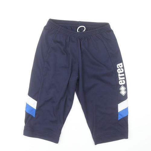Errea Men's Navy Blue Athletic Shorts Size M Quick Dry Polyester