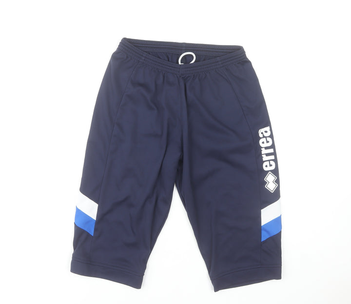 Errea Men's Navy Blue Athletic Shorts Size M Quick Dry Polyester
