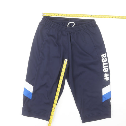 Errea Men's Navy Blue Athletic Shorts Size M Quick Dry Polyester