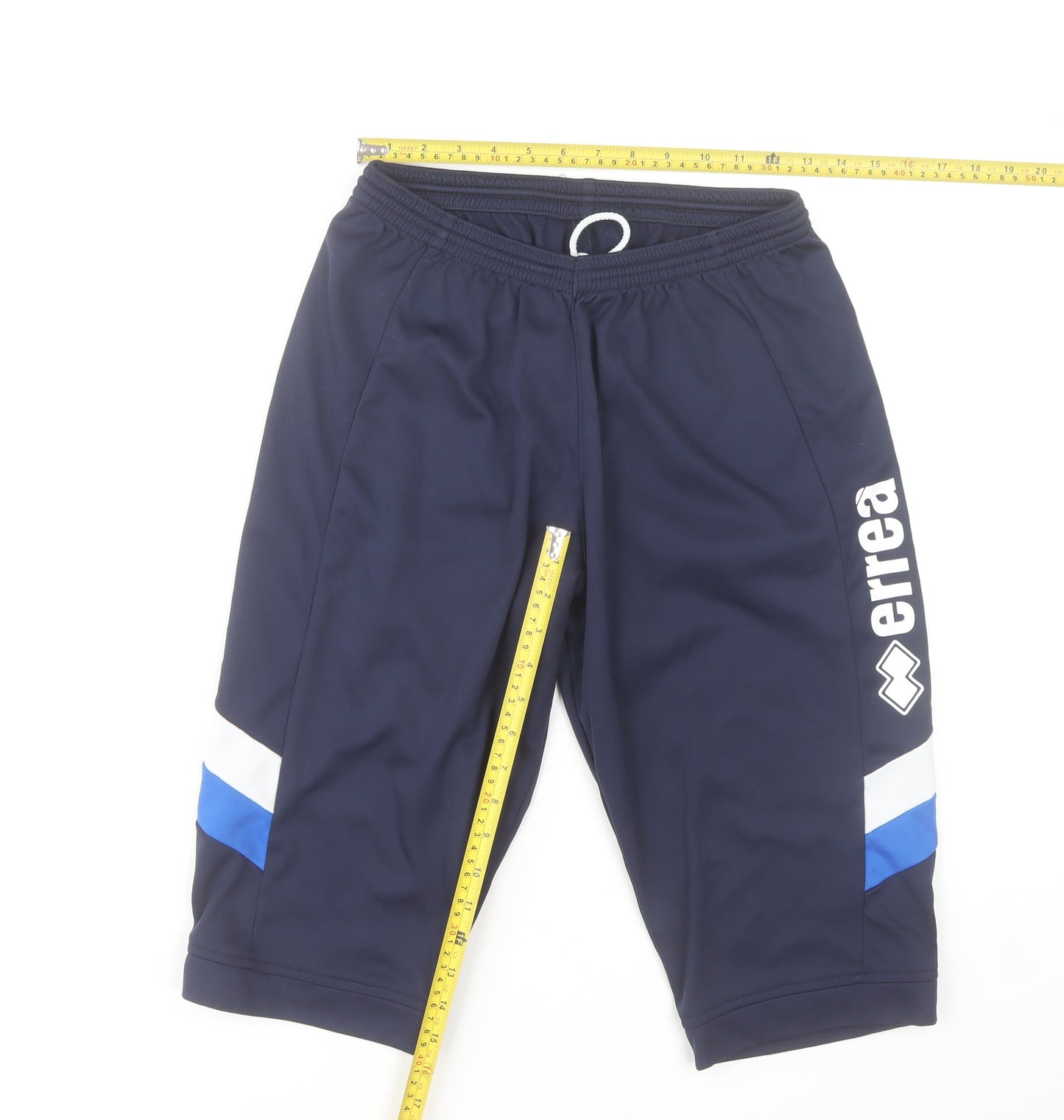 Errea Men's Navy Blue Athletic Shorts Size M Quick Dry Polyester