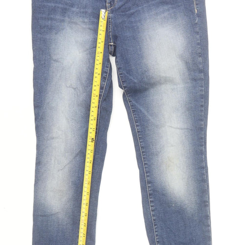 Esprit Women Blue Skinny Jeans Size 28 Slim Fit Denim Mid Rise