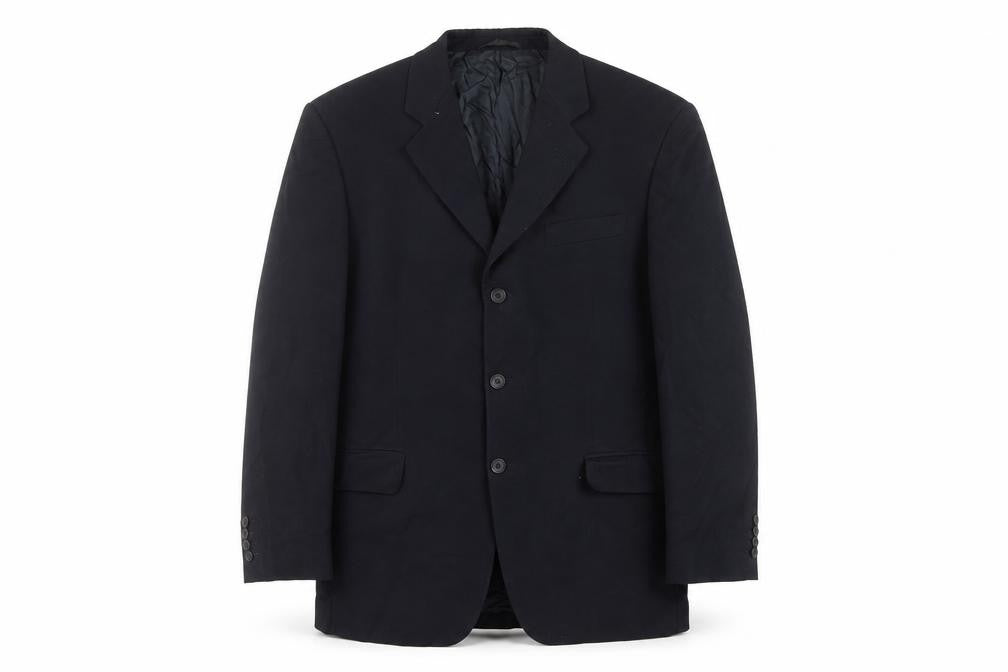 Remus Uomo Men's Blue 40R Wool Blend Single Breasted Blazer