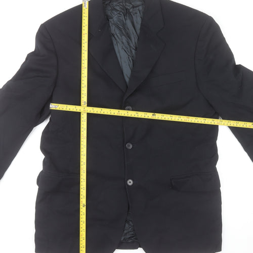 Remus Uomo Men's Blue 40R Wool Blend Single Breasted Blazer