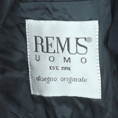 Remus Uomo Men's Blue 40R Wool Blend Single Breasted Blazer