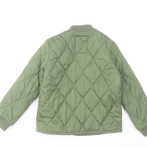 GAP Kids Girls Green Quilted Mid-Length Jacket Size 10-11 Years