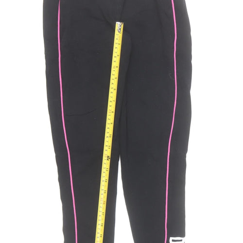 Diesel Womens Black XS Leggings with Pink Side Stripe