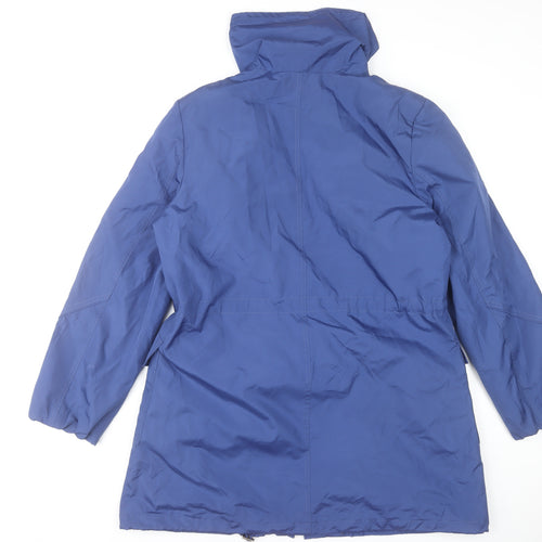 Apropos Womens Blue Hooded Parka Jacket XL Polyester Zip Pockets