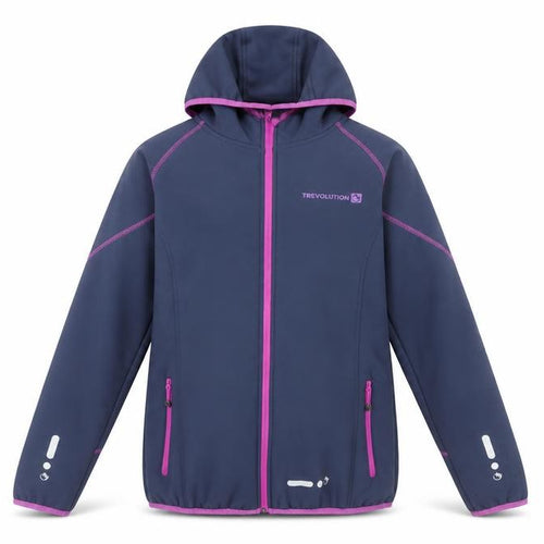 Trevoultion Girls Blue Softshell Hooded Jacket 15-16 Years Full Zip