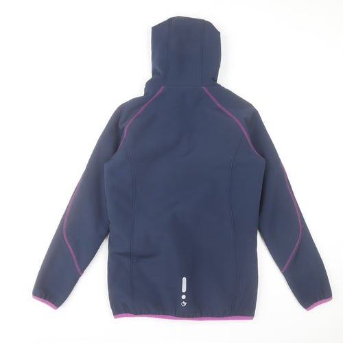 Trevoultion Girls Blue Softshell Hooded Jacket 15-16 Years Full Zip