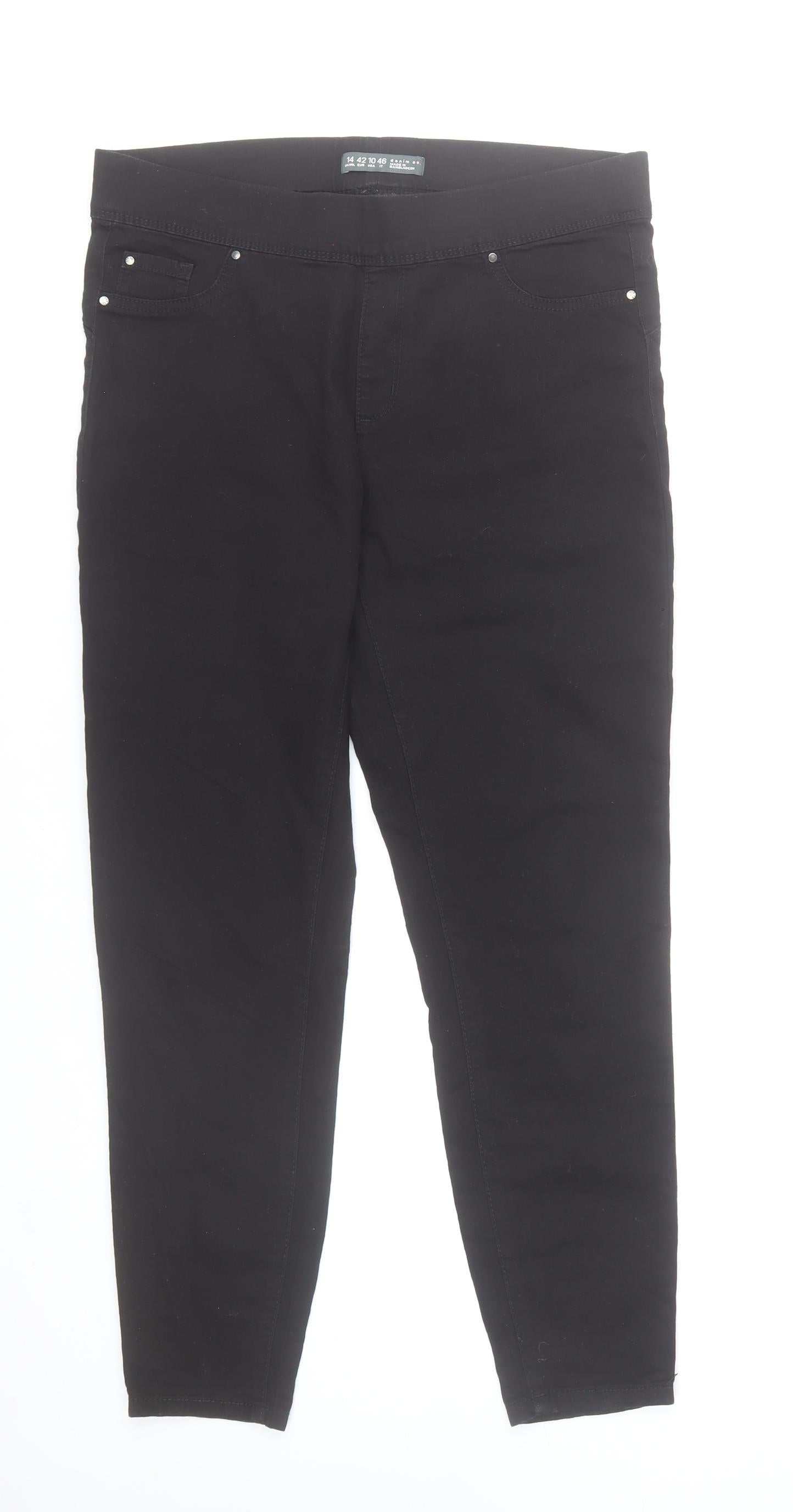 Denim Co. Womens Black Skinny Jeans Size 14 Stretch Denim