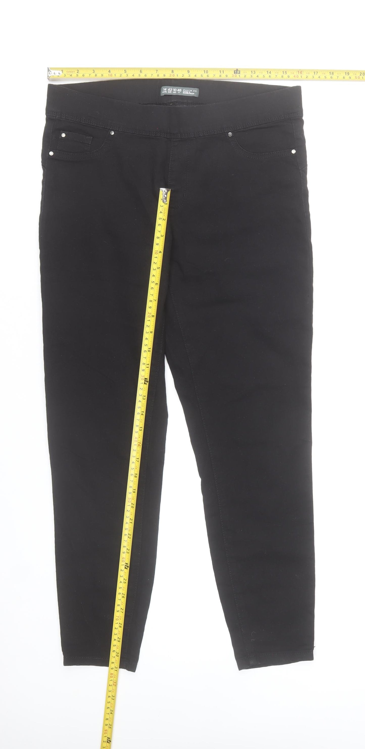 Denim Co. Womens Black Skinny Jeans Size 14 Stretch Denim