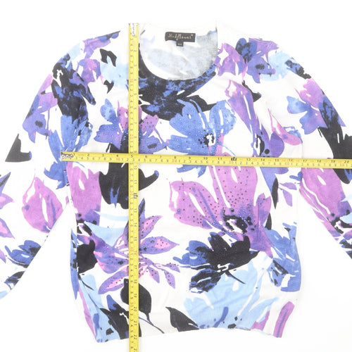 Mudflower Womens Multicoloured Floral Knit Pullover Jumper S