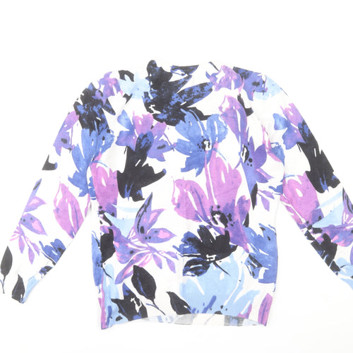Mudflower Womens Multicoloured Floral Knit Pullover Jumper S