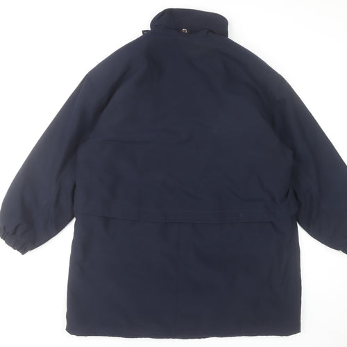 Marks and Spencer Women’s Blue Long Parka Coat Size 10 Lined Polyester
