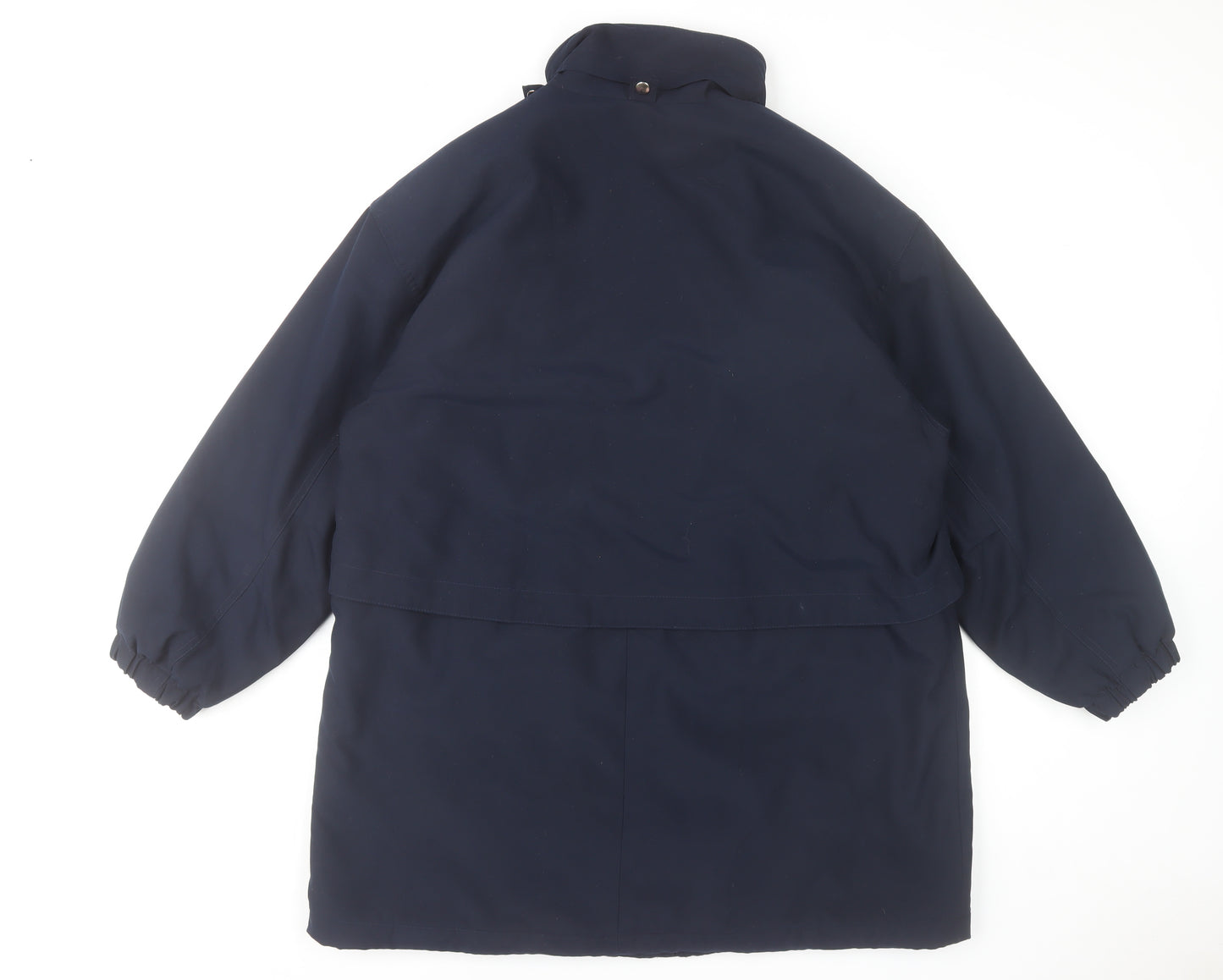 Marks and Spencer Women’s Blue Long Parka Coat Size 10 Lined Polyester