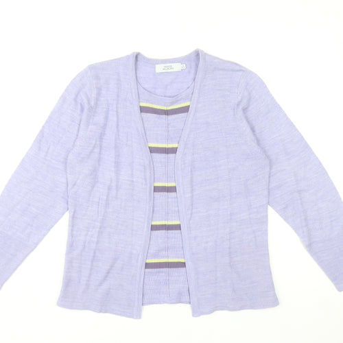 Honor Millburn Women's Purple Small Knit Cardigan Jumper 10-12