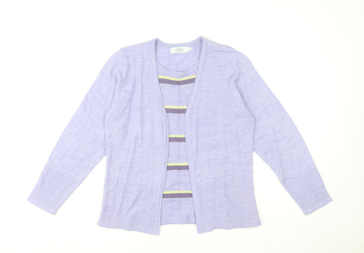 Honor Millburn Women's Purple Small Knit Cardigan Jumper 10-12