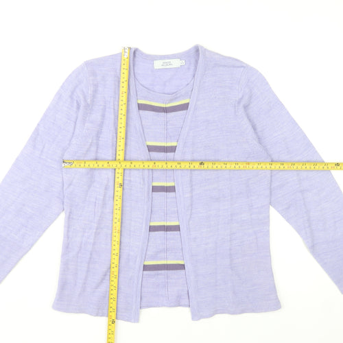 Honor Millburn Women's Purple Small Knit Cardigan Jumper 10-12