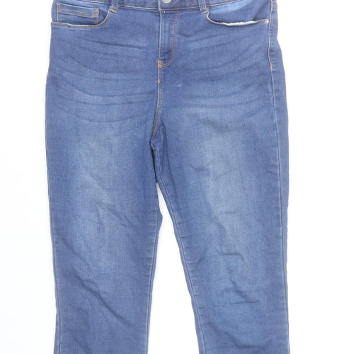 Dunnes Stores Women’s Blue Size 12 Straight Mid Wash Stretch Jeans