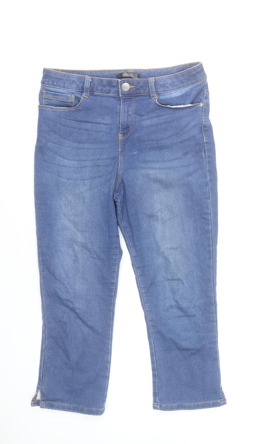 Dunnes Women's Blue Straight Leg Stretch Denim Jeans Size 12 – Preworn