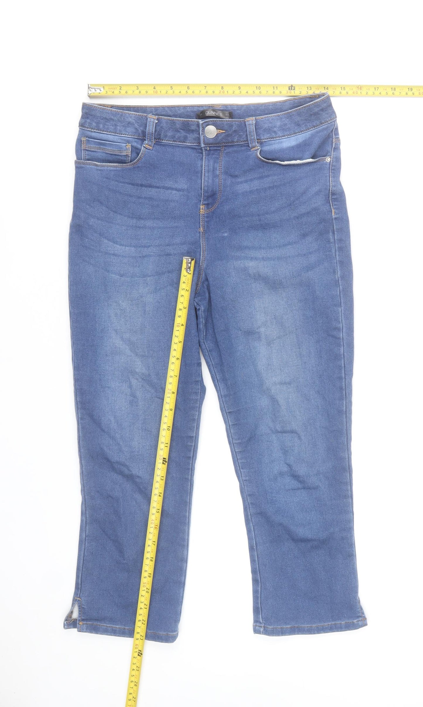 Dunnes Stores Women’s Blue Size 12 Straight Mid Wash Stretch Jeans