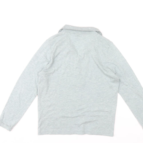 Tea Lane Women's Grey Collared Henley Knit Jumper Size S